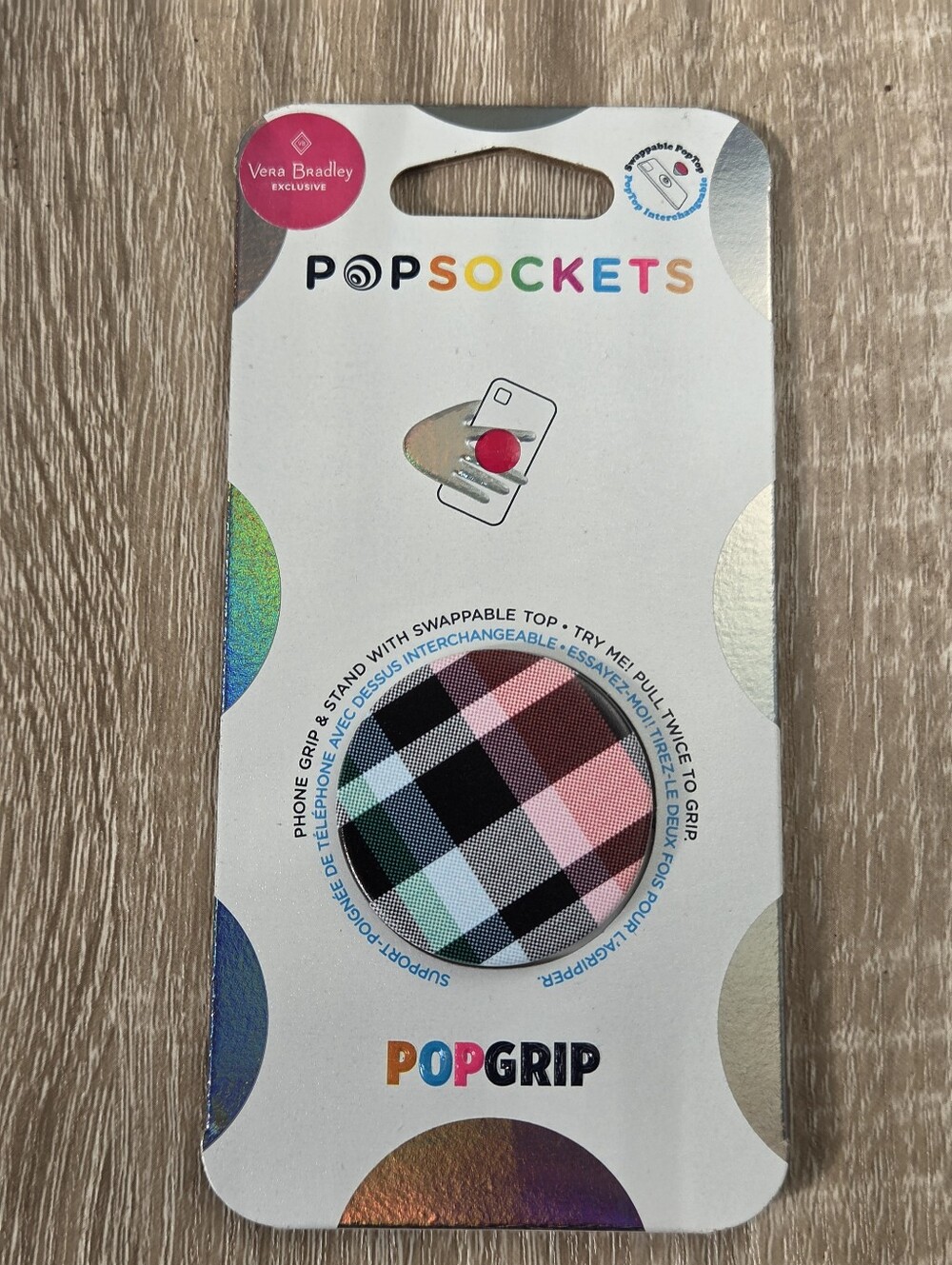 PopSocket Vera Bradley Phone Grip - Multi Color Plaid